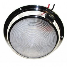 Drled Dome Light Chr Mars 5.5" White