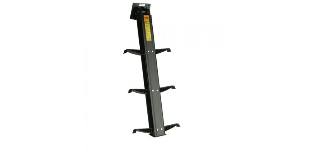 Garelick Black Aluminum Integrated Transom Ladder - 4-Step