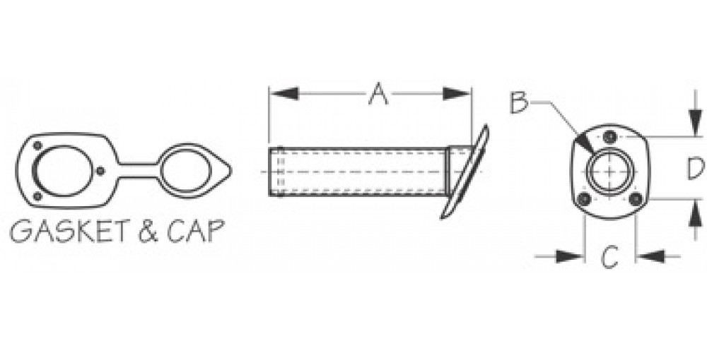 Seadog Cap & Gasket For 325175/235